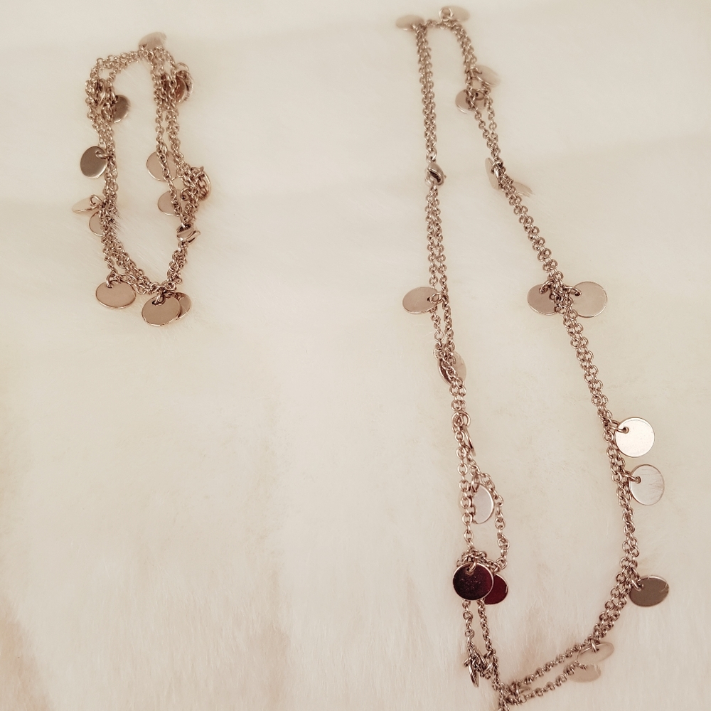 Double Layer Necklace and Bracelet Set